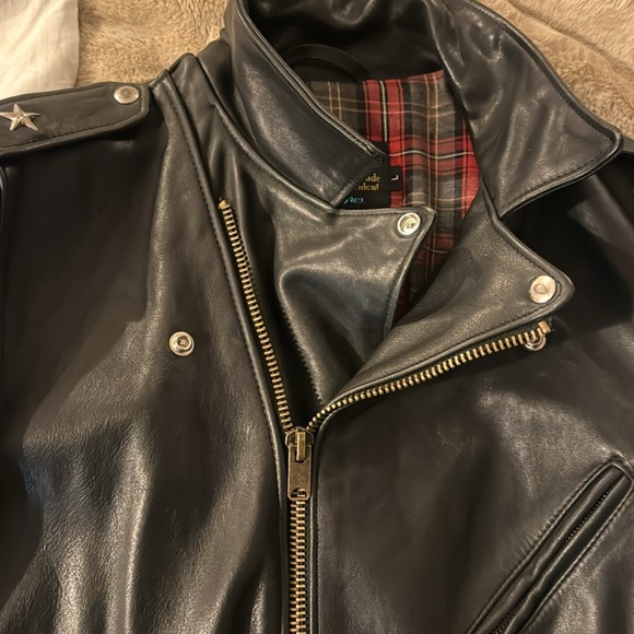 The Original 1950’s Motorcycle Jacket Perfecto Steerhide Leather Size Large - Picture 7 of 9